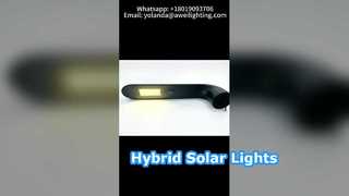 শহুরে রাস্তায় ব্যবহৃত 200W সোলার রাউন্ড প্যানেল সহ সোলার স্ট্রিট লাইট।