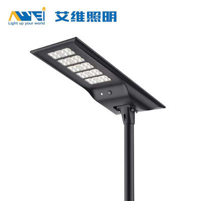 পাবলিক এলাকার জন্য 18V 100W একক স্ফটিক সিলিকন প্যানেল সহ 60W ইন্টিগ্রেটেড সোলার LED স্ট্রিট লাইট