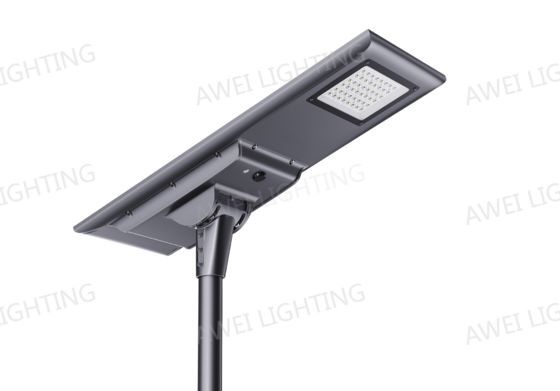 50W সোলার এলইডি স্ট্রিট লাইট জলরোধী IP66 230LM/W উচ্চ-দক্ষতা সম্পন্ন সোলার প্যানেল সহ রাস্তায় ব্যবহৃত হয়।